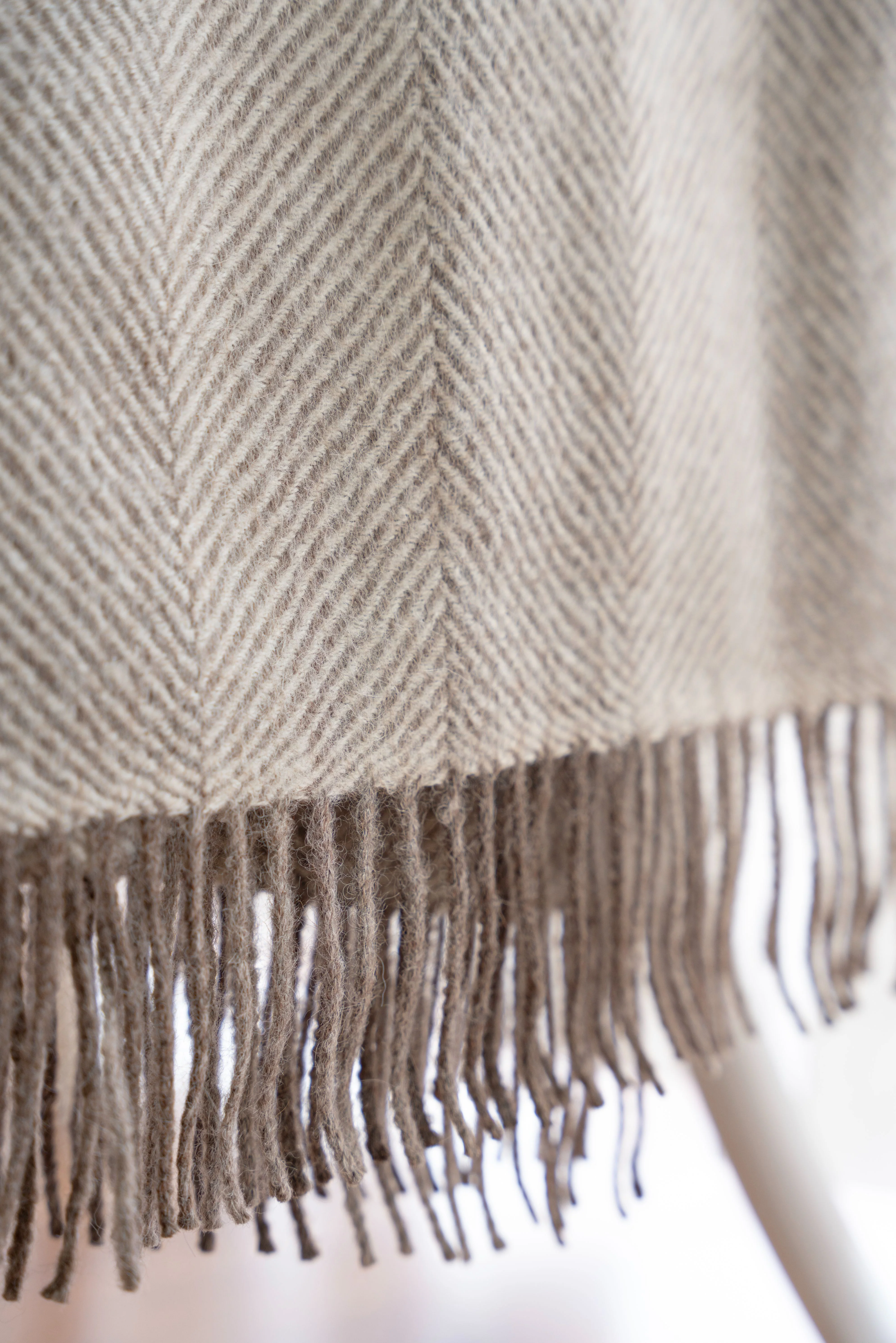 Striped Herringbone 100% Alpaca Blanket - Image 5