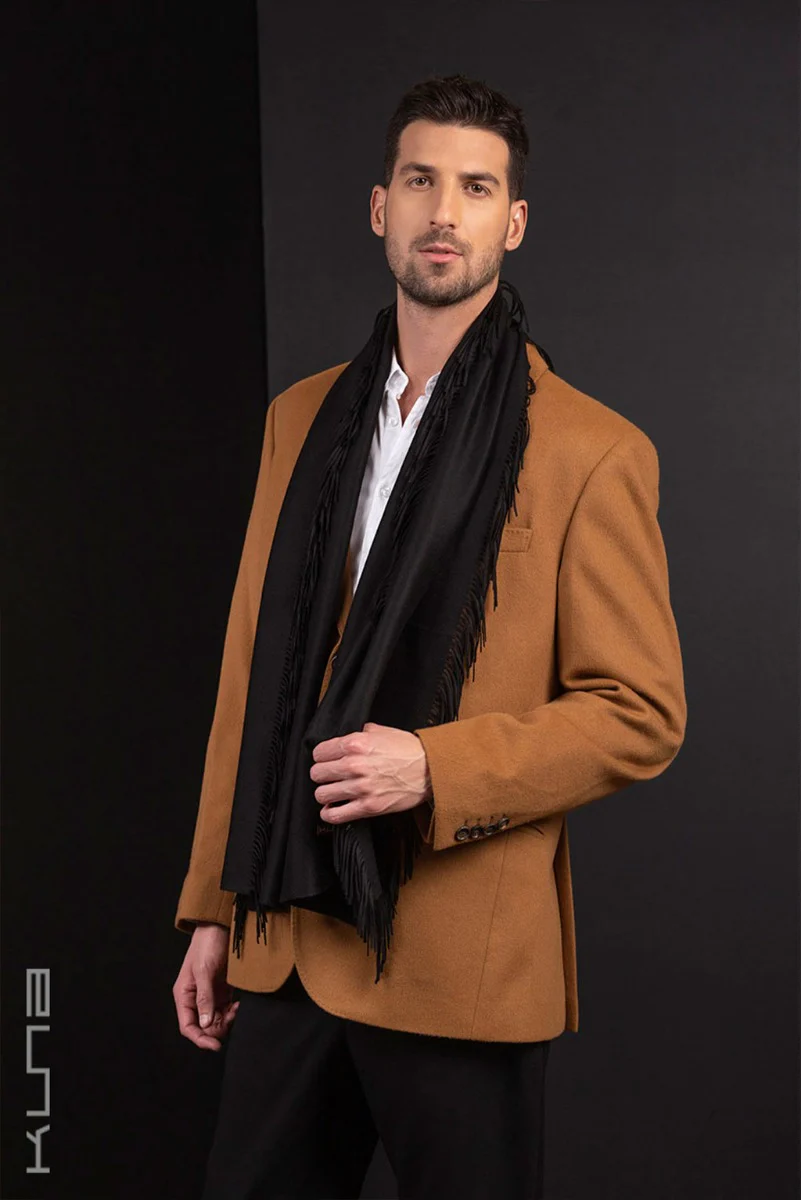 100% Vicuña Scarf - Horizontal Fringes - Image 3