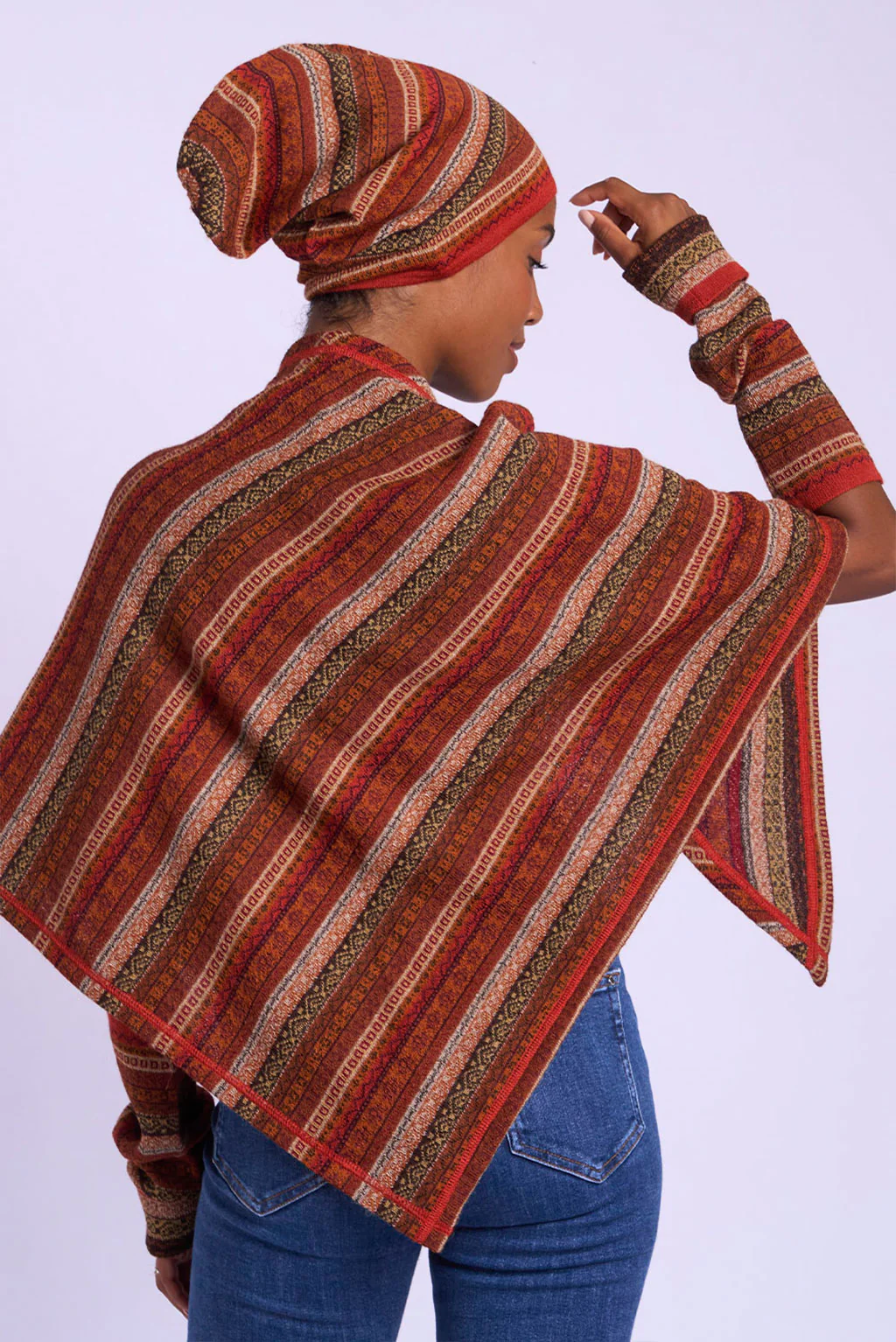 Andean Stripes Alpaca Shawl - Image 3