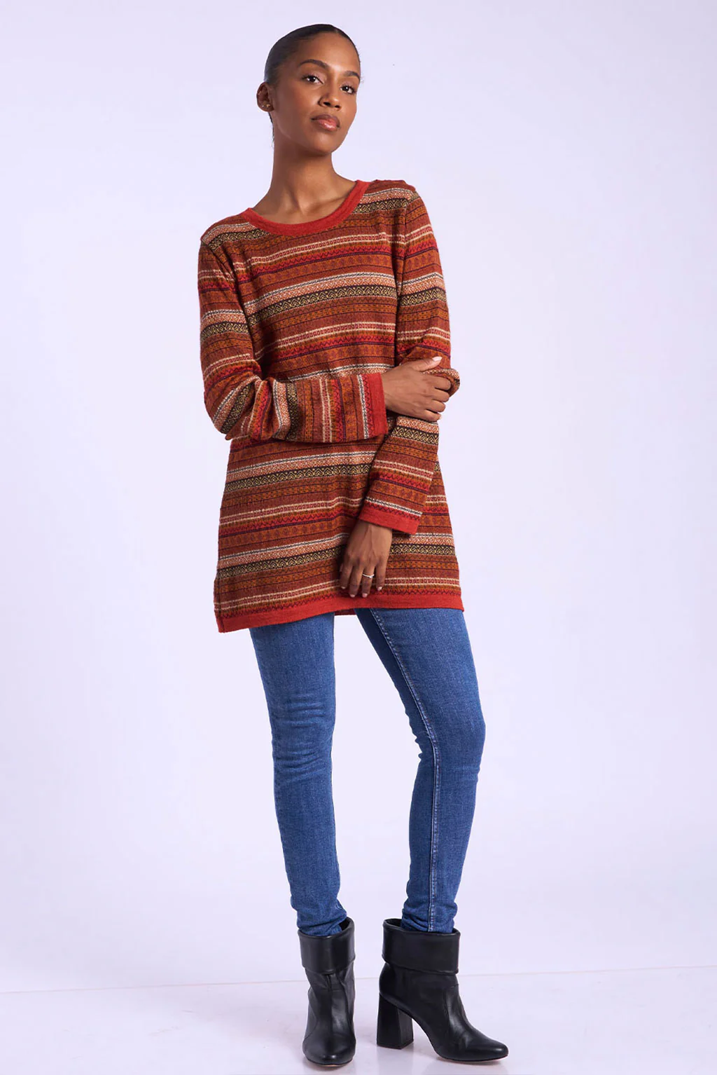 Andean Stripes Alpaca Sweater - Image 3
