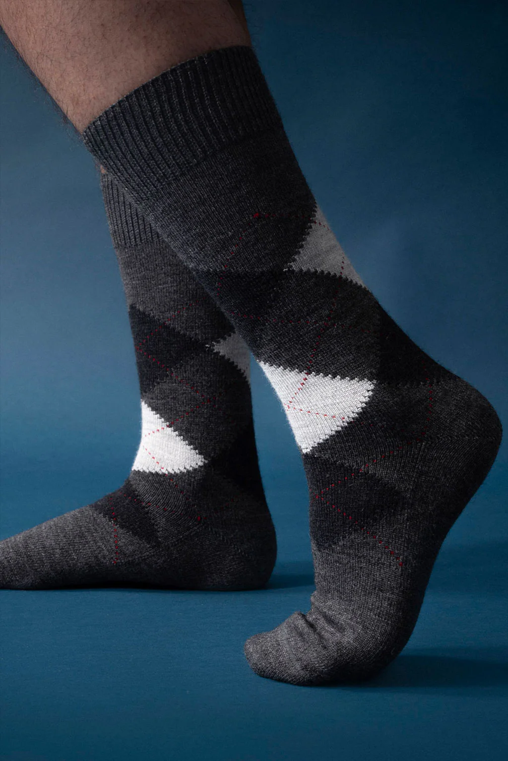 Argyle Baby Alpaca Socks