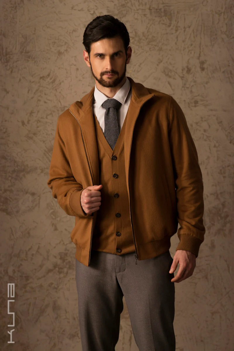 Benedict 100% Vicuña Bomber Jacket - Image 3