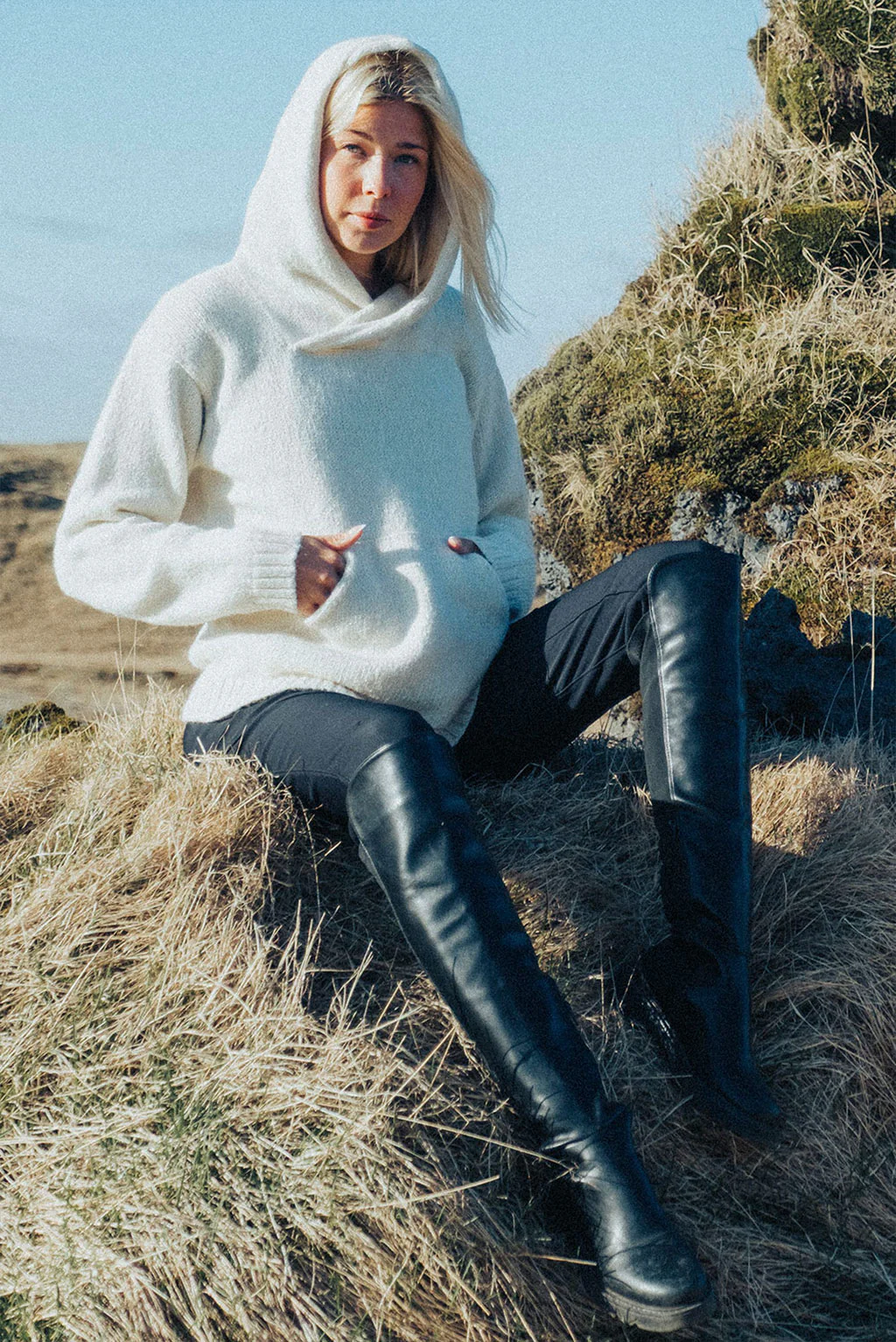Briana Alpaca Hoodie Pullover - Image 11