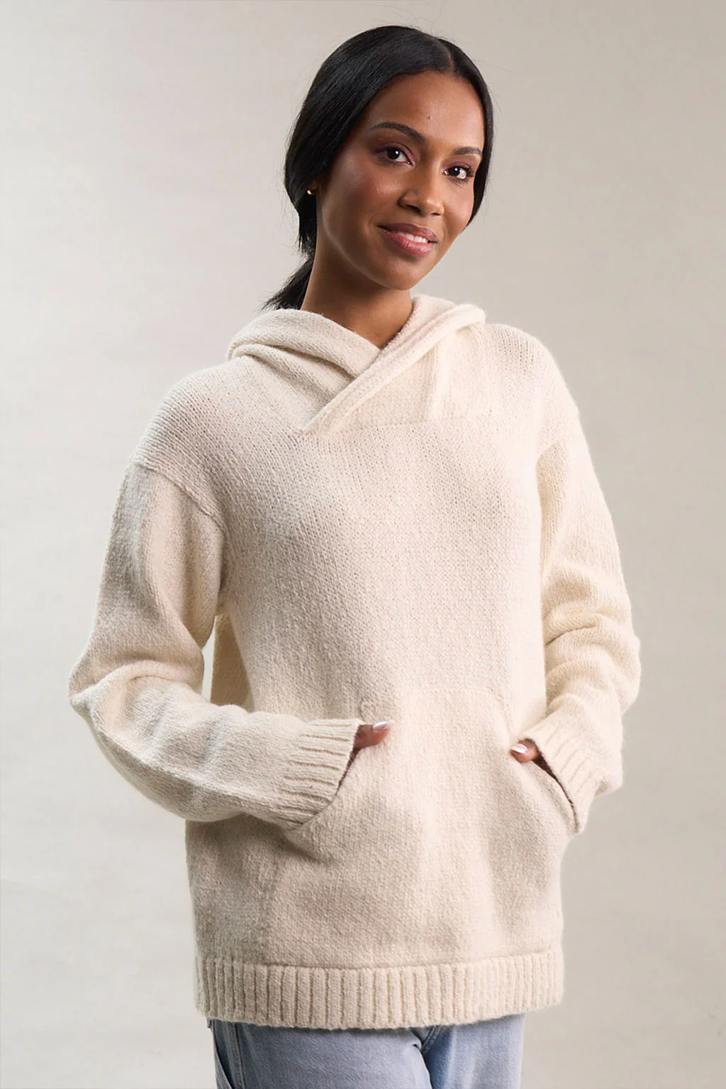 Briana Alpaca Hoodie Pullover - Image 3