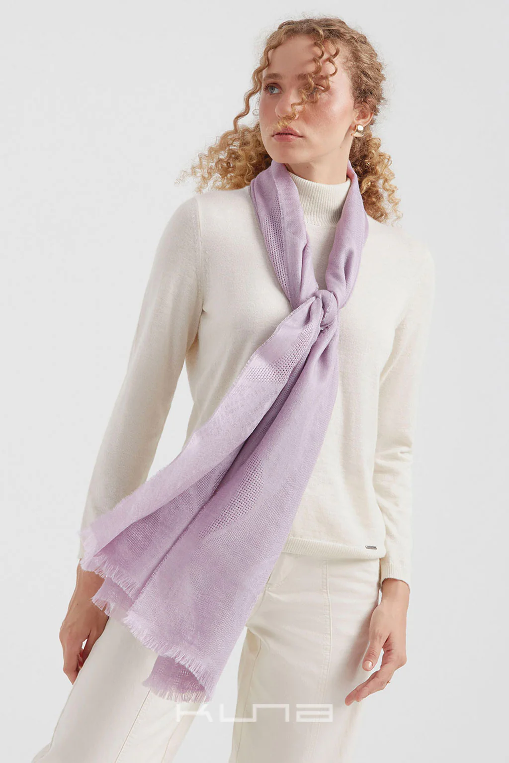 Canvas Baby Alpaca & Silk Wrap/Scarf - Image 7
