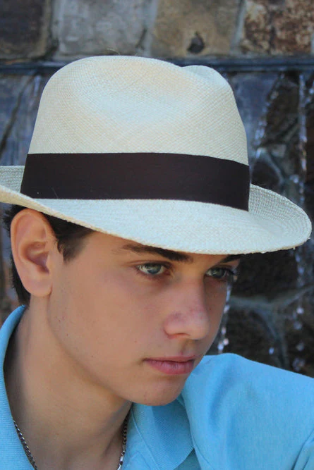 White Panama Hat Classic Fedora Style Standard Weave - Image 3