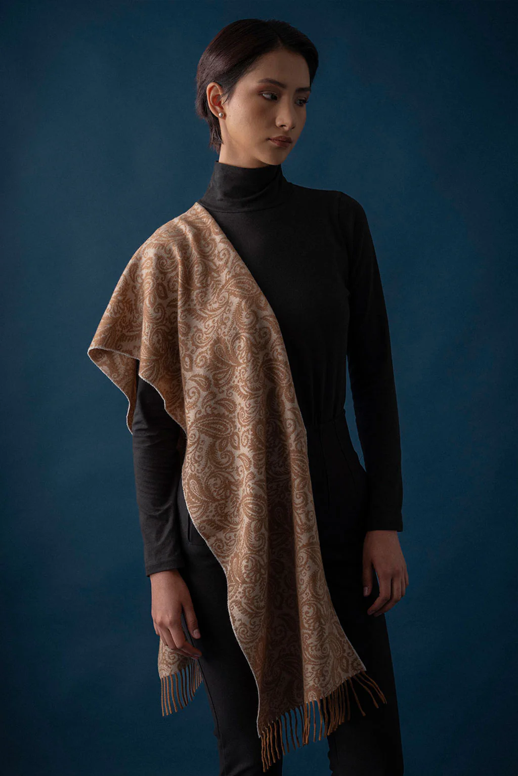 Coppet Jacquard Vicuña & Cashmere Scarf