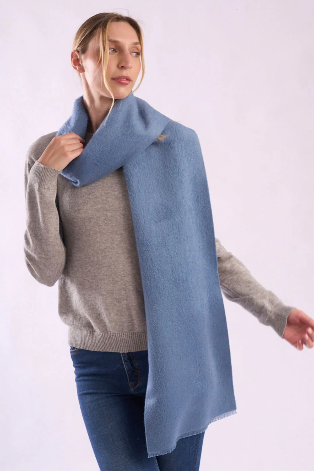 Double-Sided Baby Alpaca Suri Scarf - Image 4