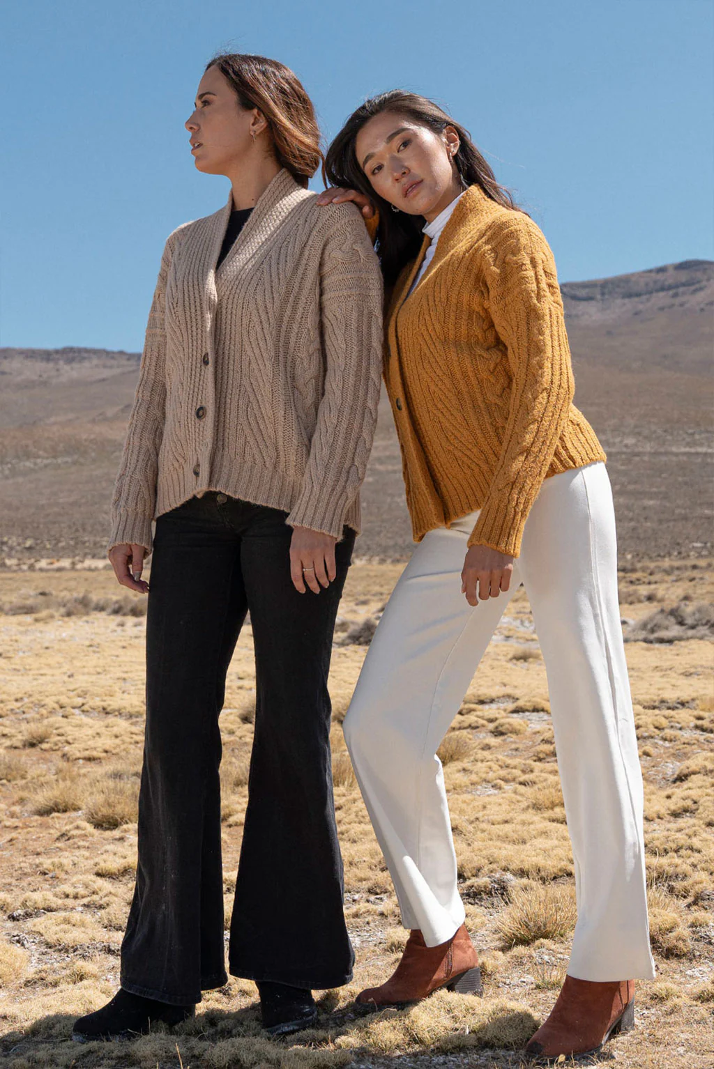 Kara Cable Knit Baby Alpaca Cardigan - Image 11