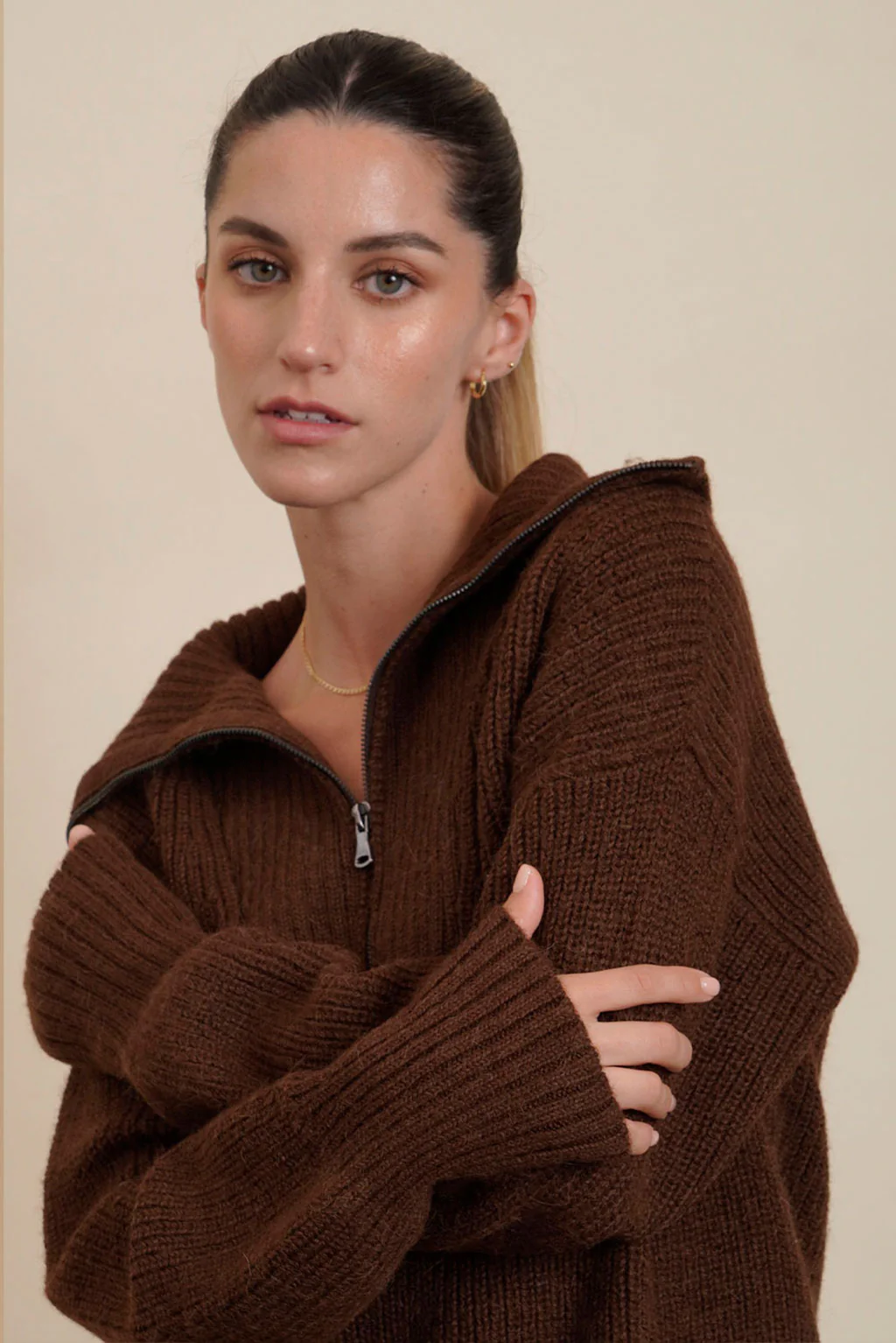 Kim Half-Zip Baby Alpaca Sweater - Image 7