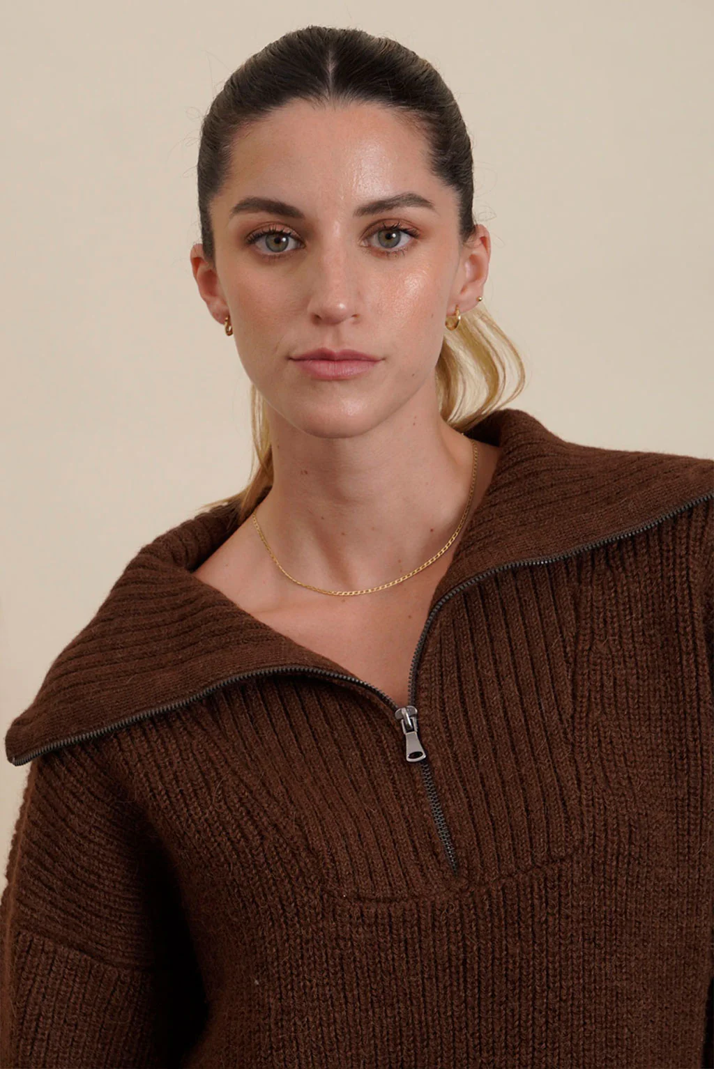 Kim Half-Zip Baby Alpaca Sweater - Image 8