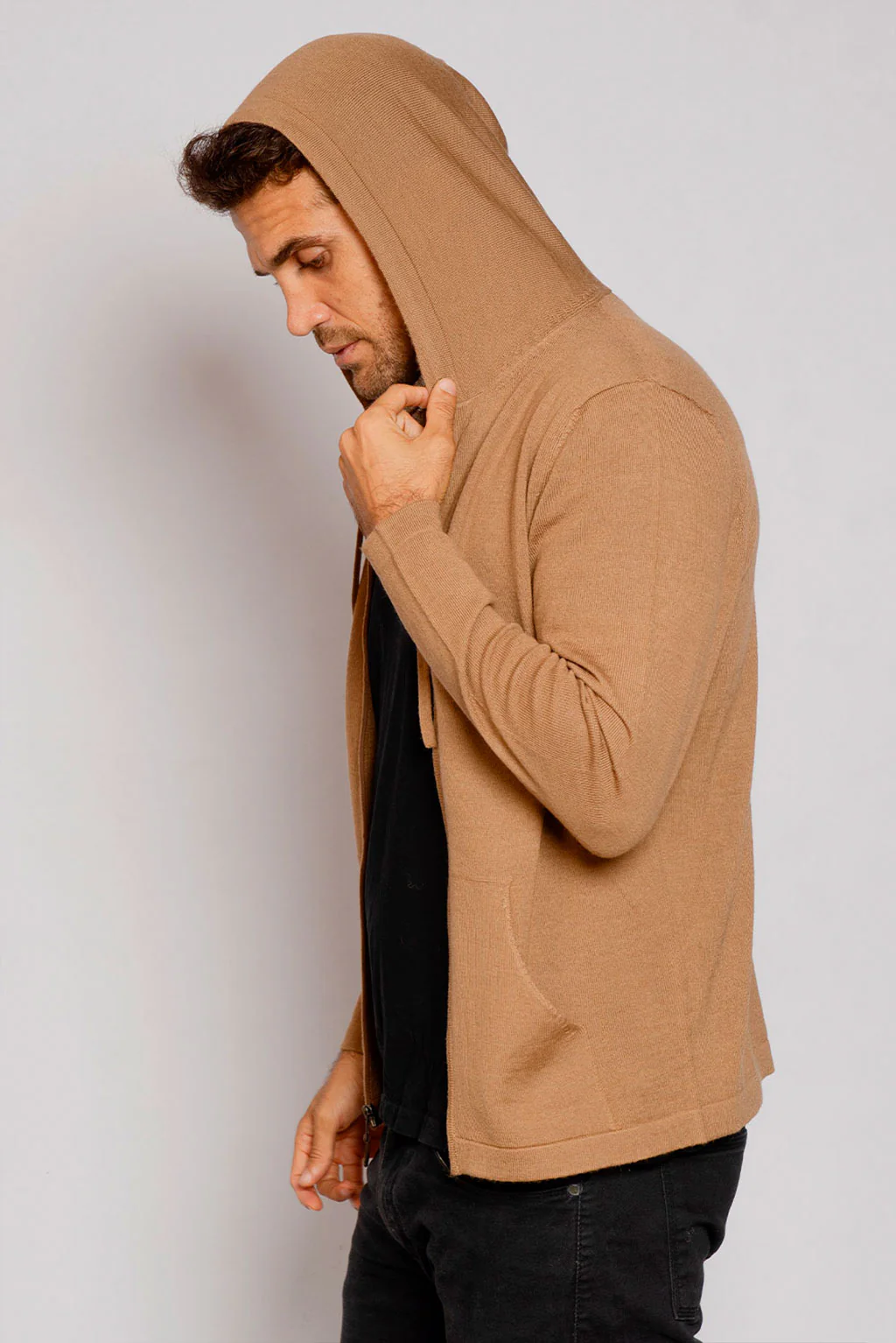 Lightweight Baby Alpaca Hoodie - Image 10