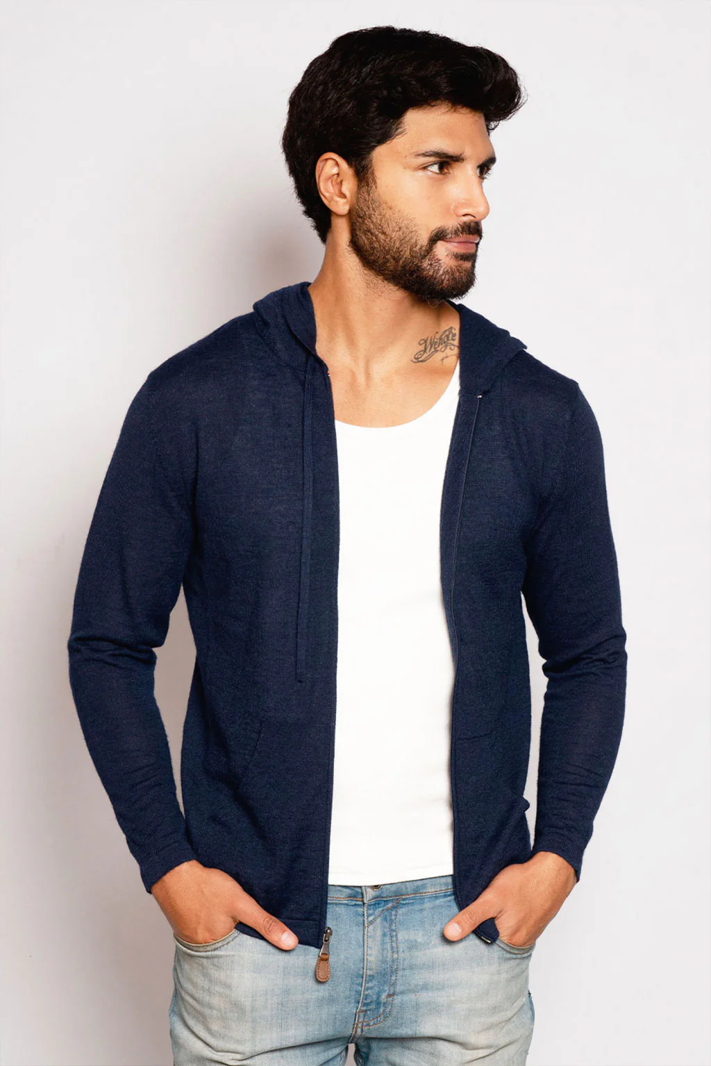 Lightweight Baby Alpaca Hoodie - Image 16