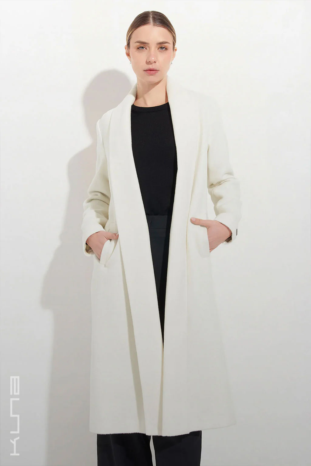 Long Baby Alpaca Swing Coat - Fitted - Image 5
