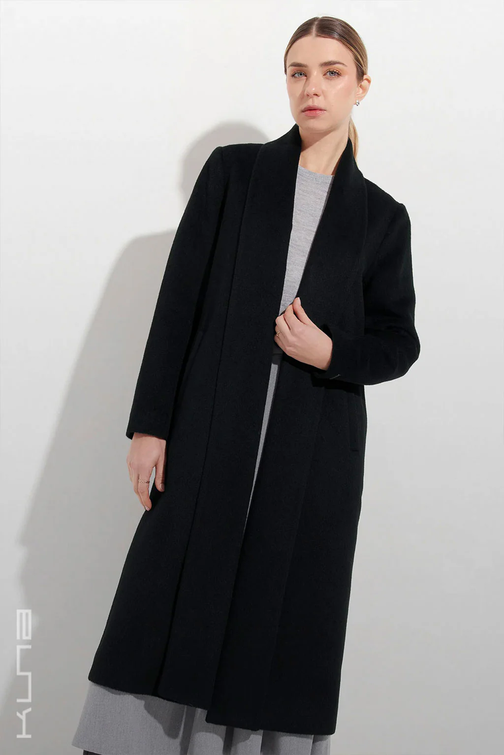 Long Baby Alpaca Swing Coat - Fitted - Image 9
