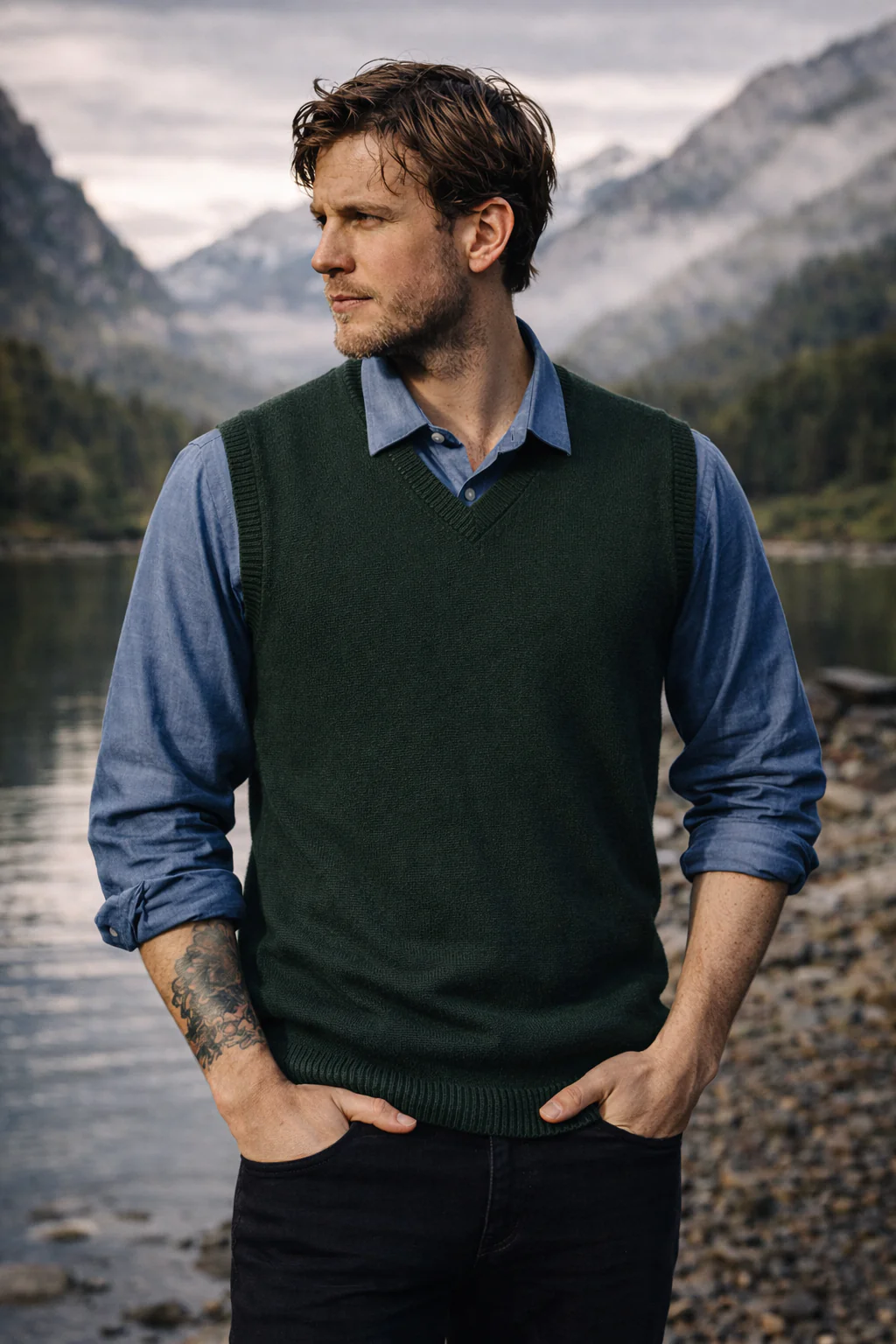 Men's Royal Alpaca Vest - Image 3