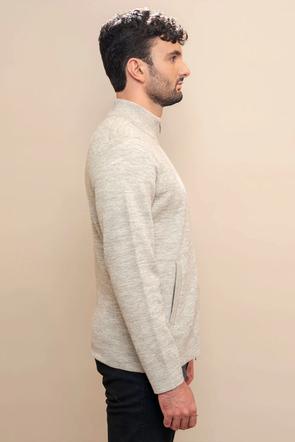 Men's Full-Zip Baby Alpaca Cardigan - Image 8