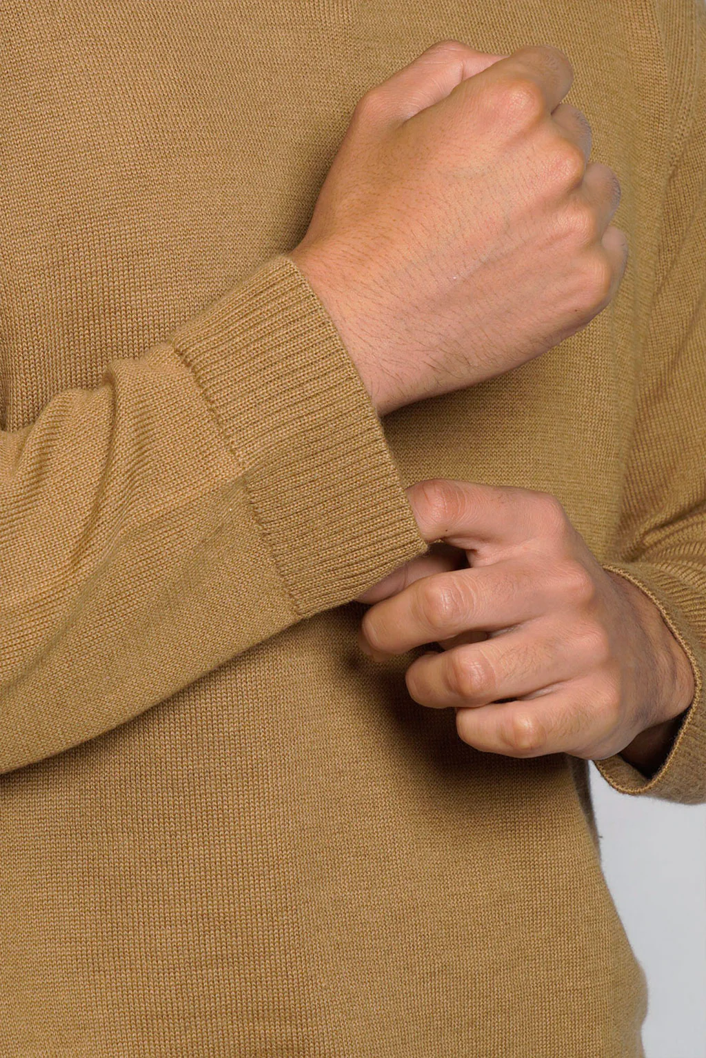 Men's Half-Zip Royal Alpaca Sweater - Image 13
