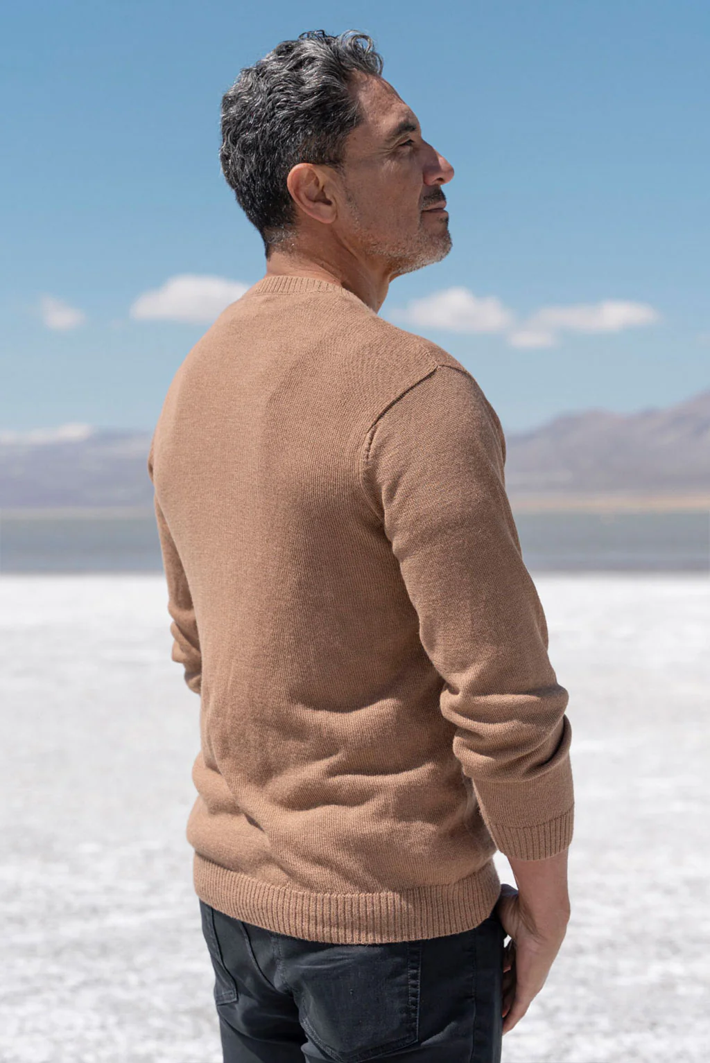 Men's Crew-Neck Royal Alpaca Sweater - Image 2
