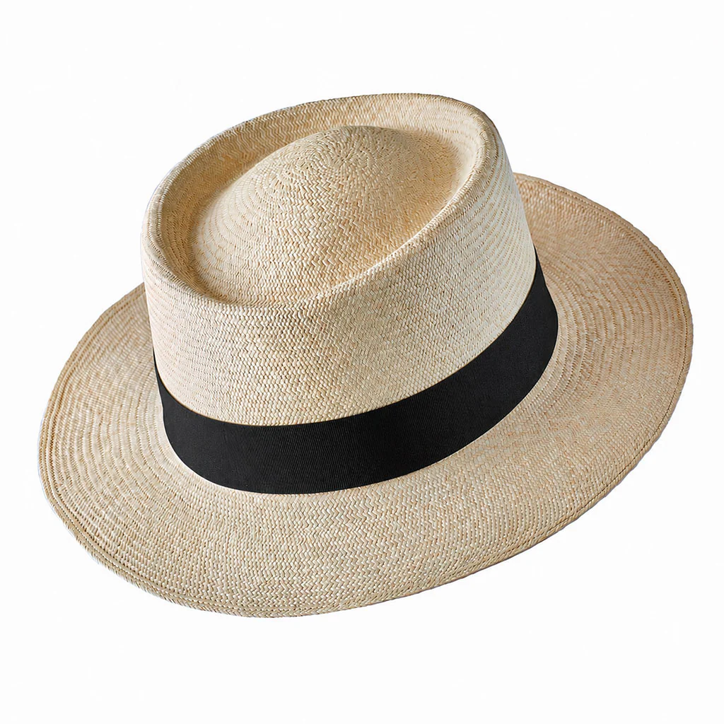 Montecristi Panama Hat Havana Style Fine Fine Weave - Image 9