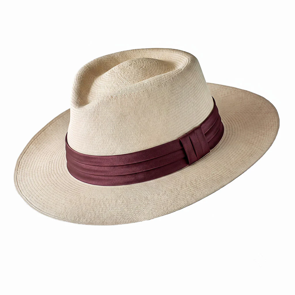 Montecristi Panama Hat Modern Fedora Style Super Fine Weave - Image 5