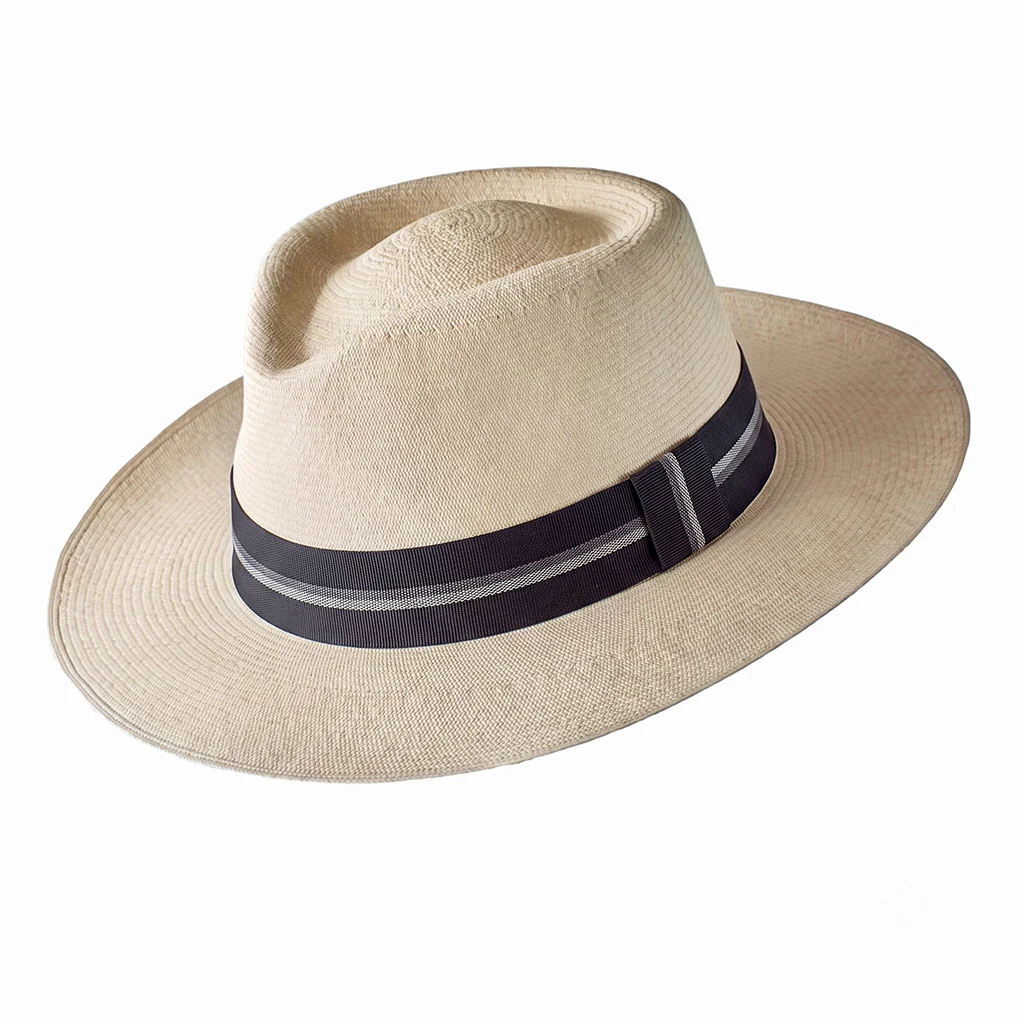 Montecristi Panama Hat Modern Fedora Style Super Fine Weave - Image 9