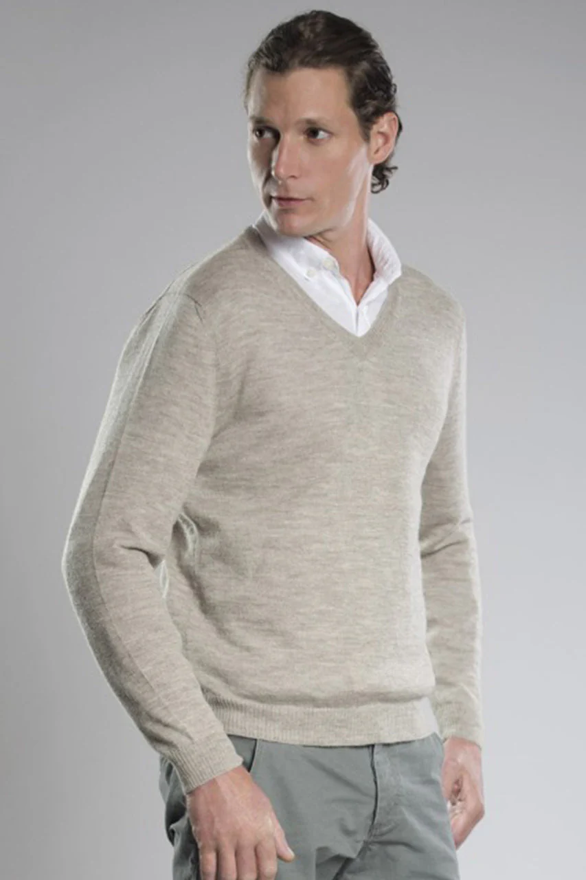 Odin V-neck Llama Sweater
