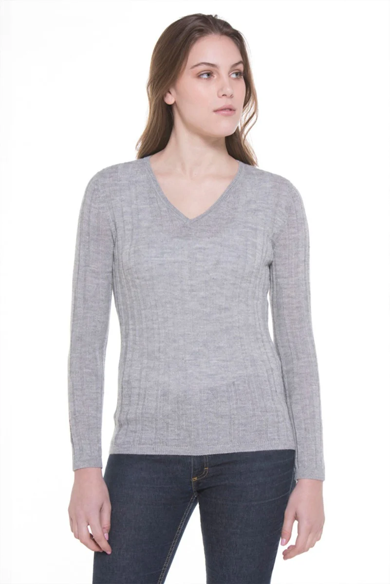 Quella V-neck Llama Sweater - Image 3