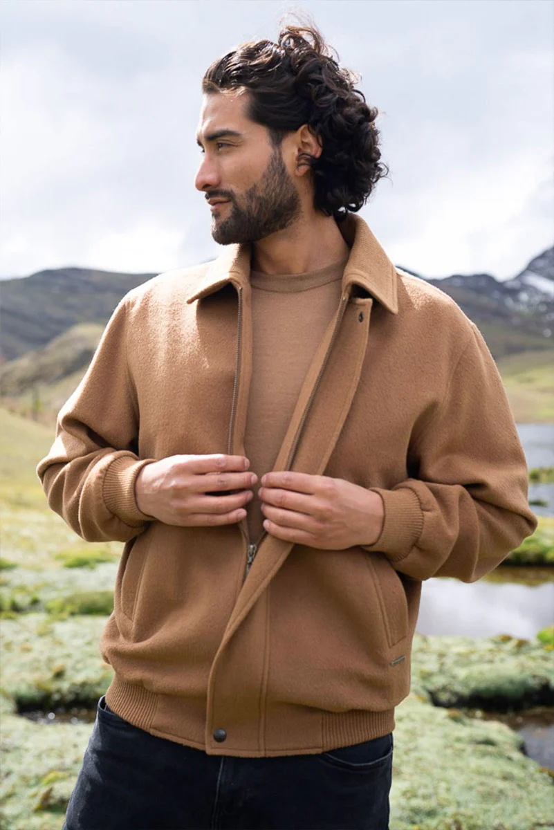 Royal Alpaca Bomber Jacket - Image 13