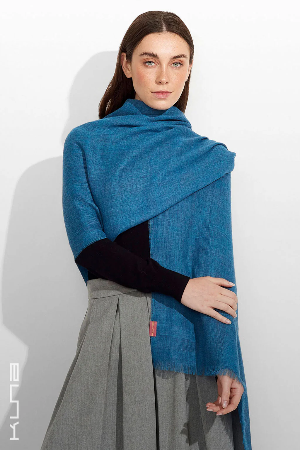 Teaberry Baby Alpaca & Silk Wrap/Scarf - Image 7