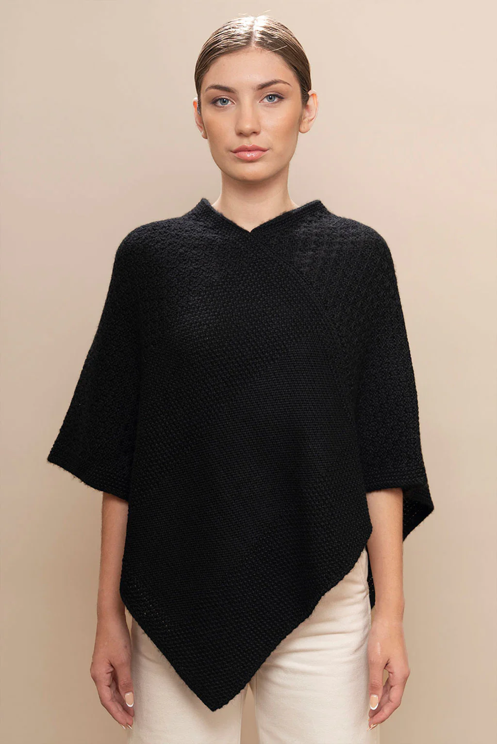 Textured Baby Alpaca Poncho