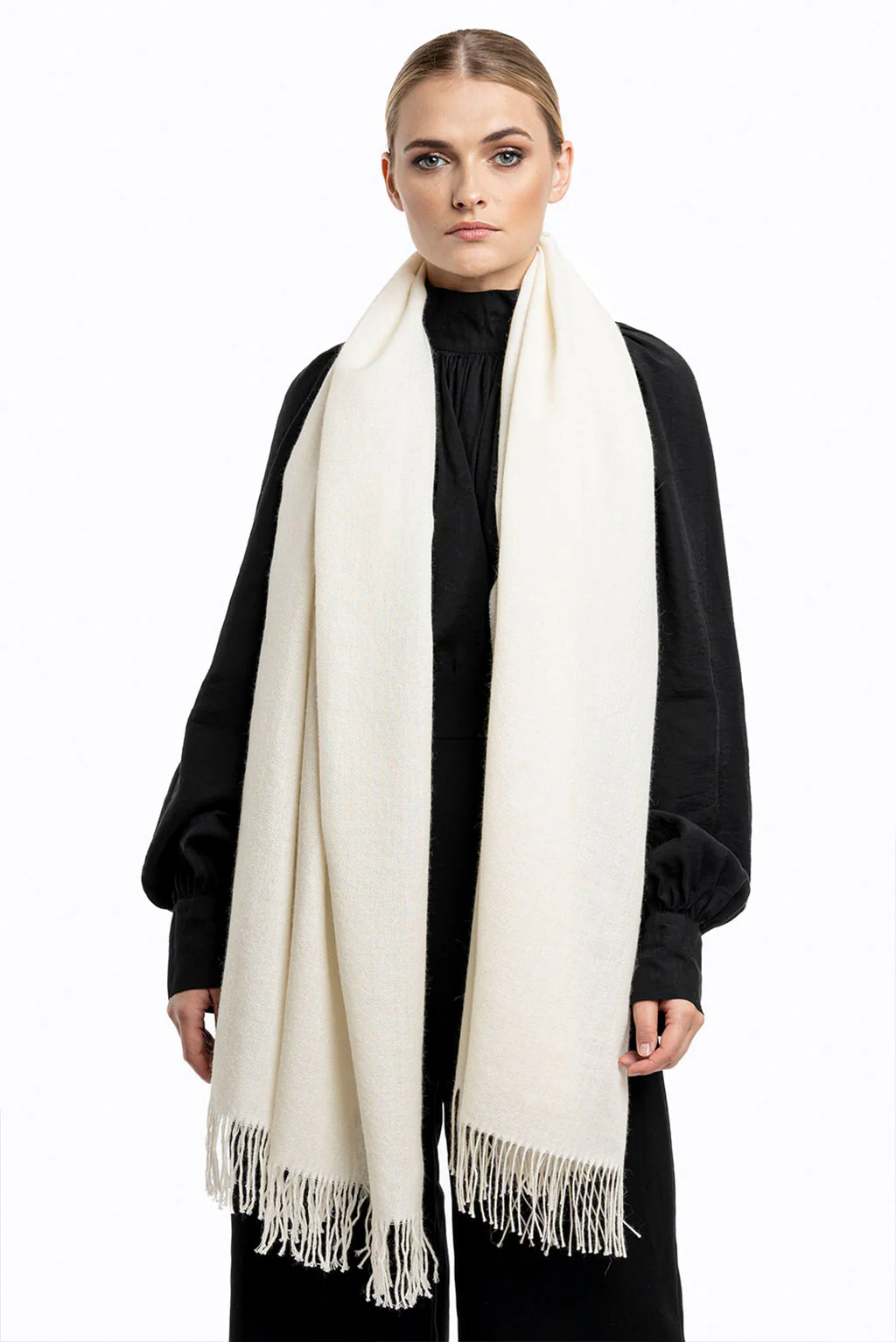 Unicolor Classic Baby Alpaca Wrap/Scarf - Image 5