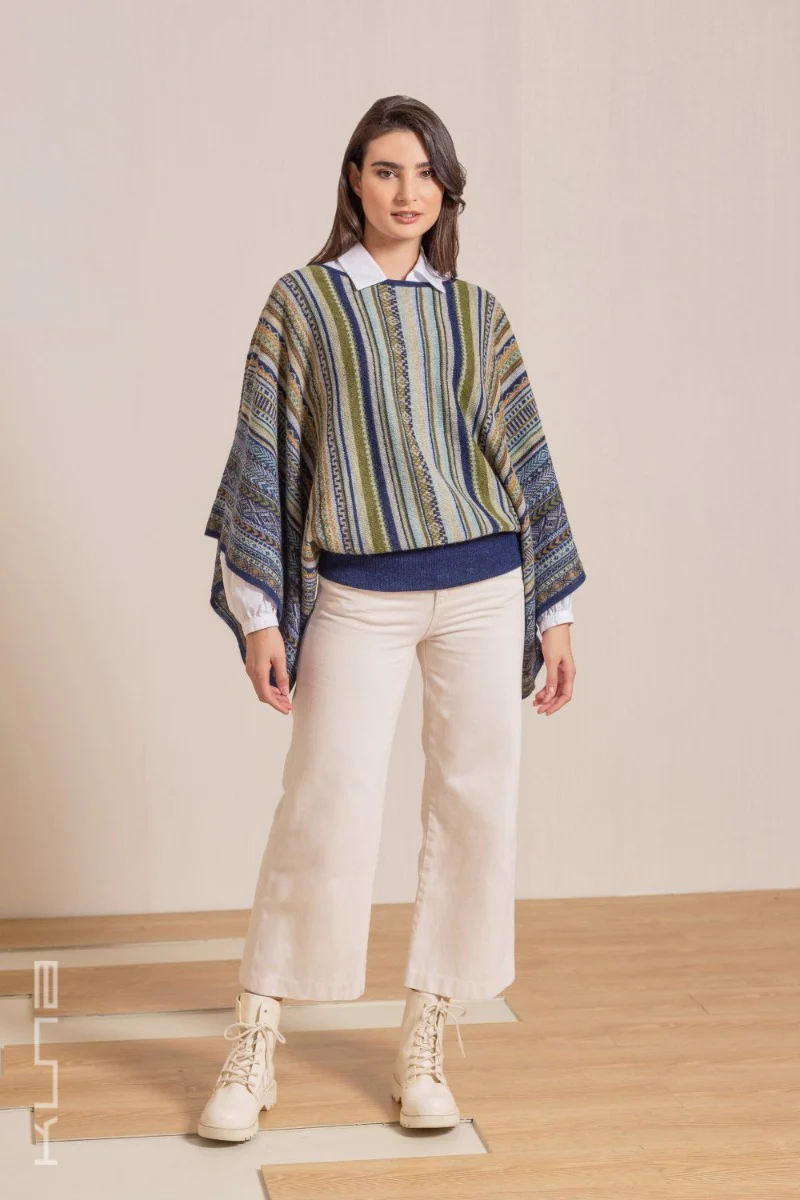 Vilca Baby Alpaca Poncho - Image 3