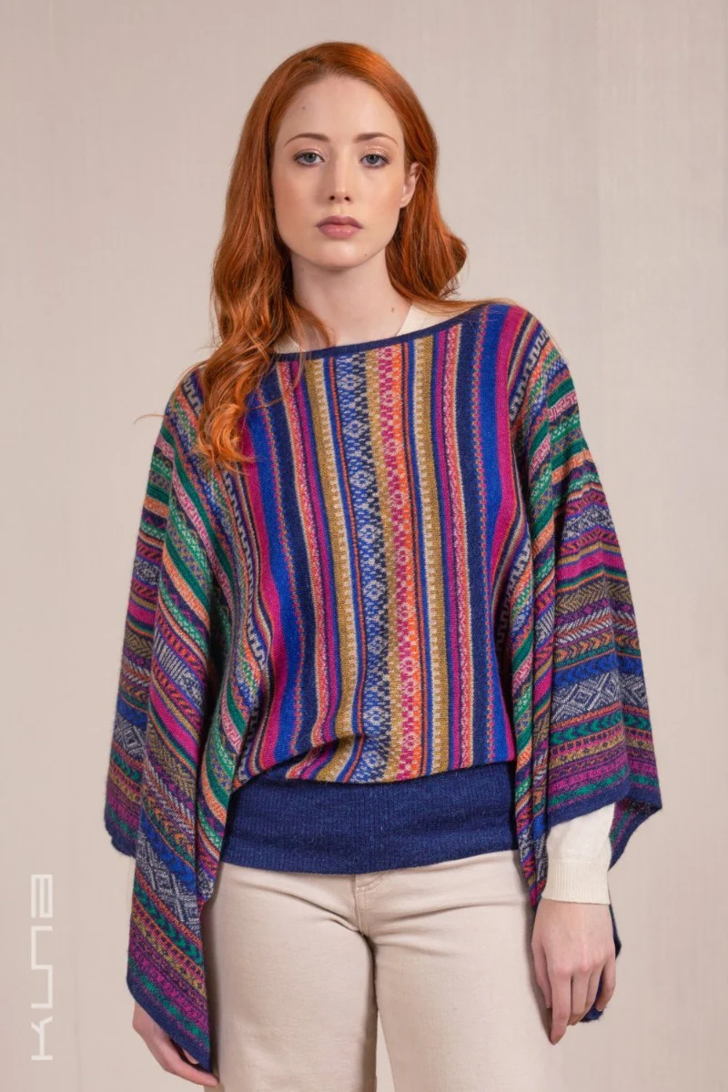 Vilca Baby Alpaca Poncho - Image 5