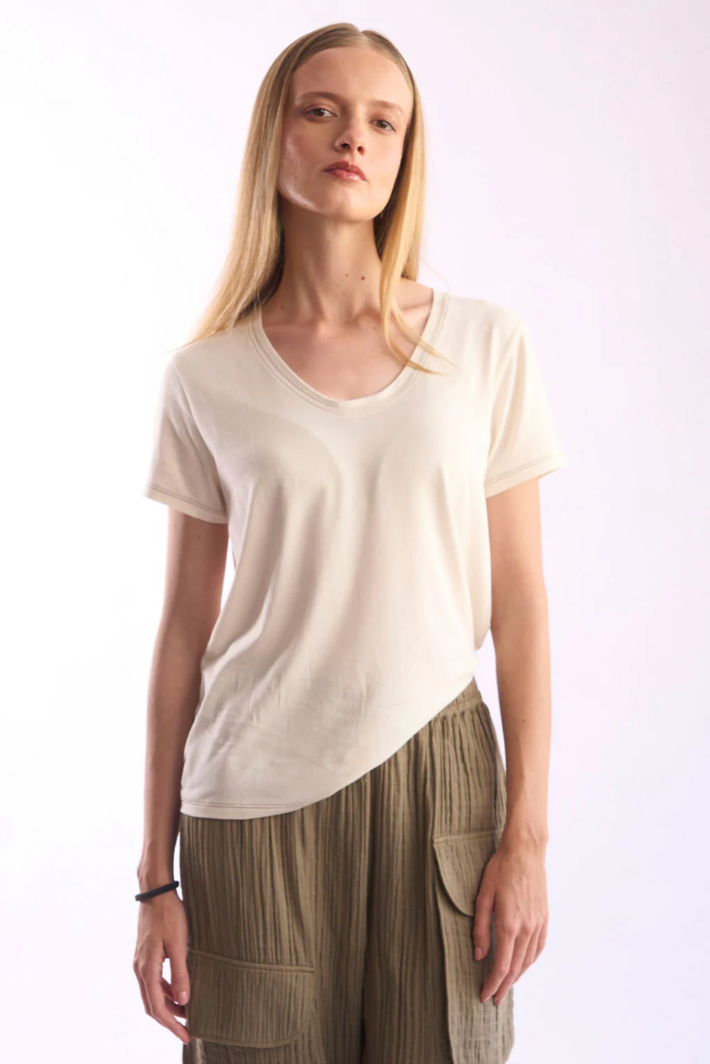 Women's Round-Neck Pima Cotton T-Shirt - Image 3