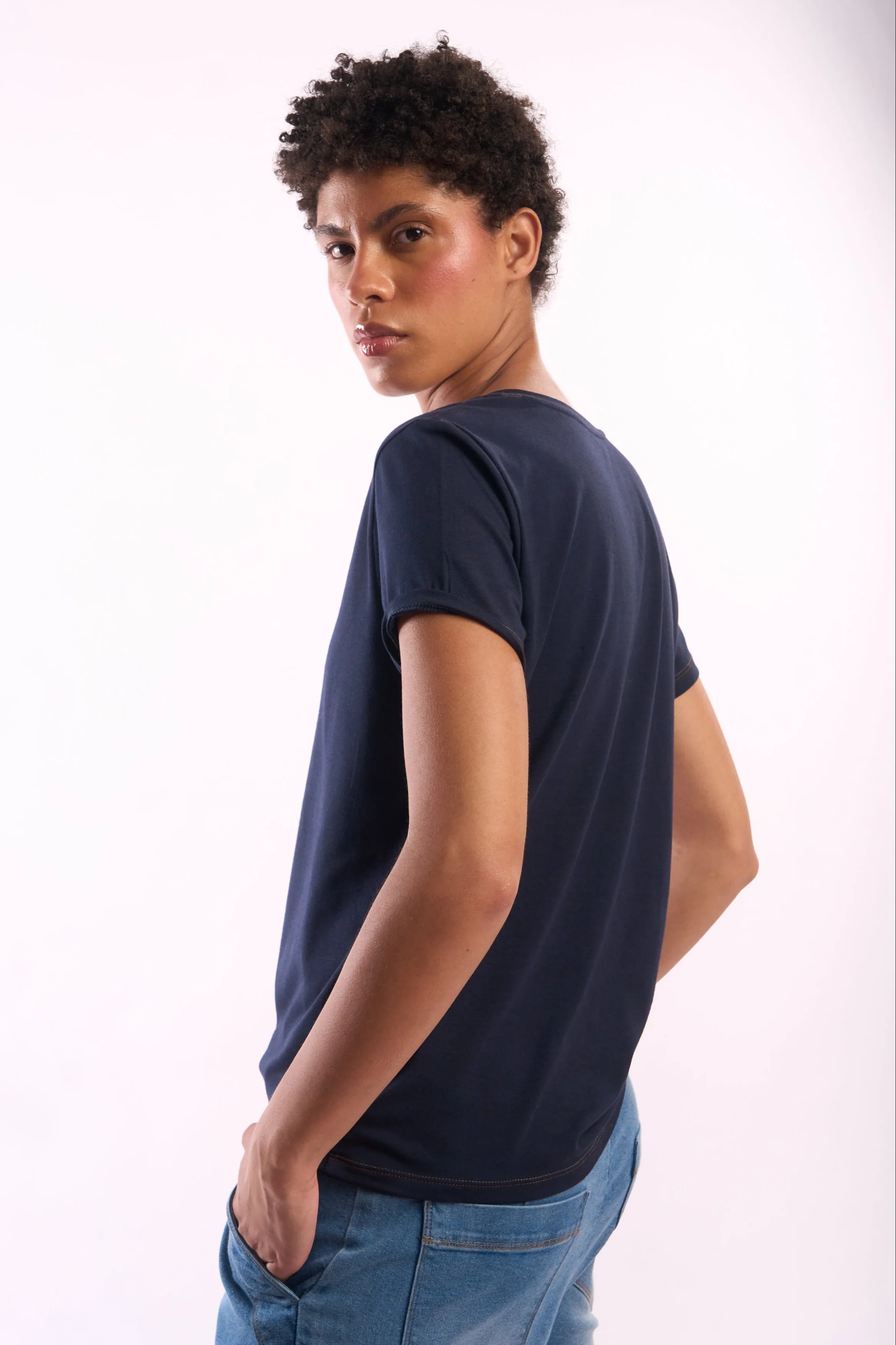 Women's Round-Neck Pima Cotton T-Shirt - Image 2