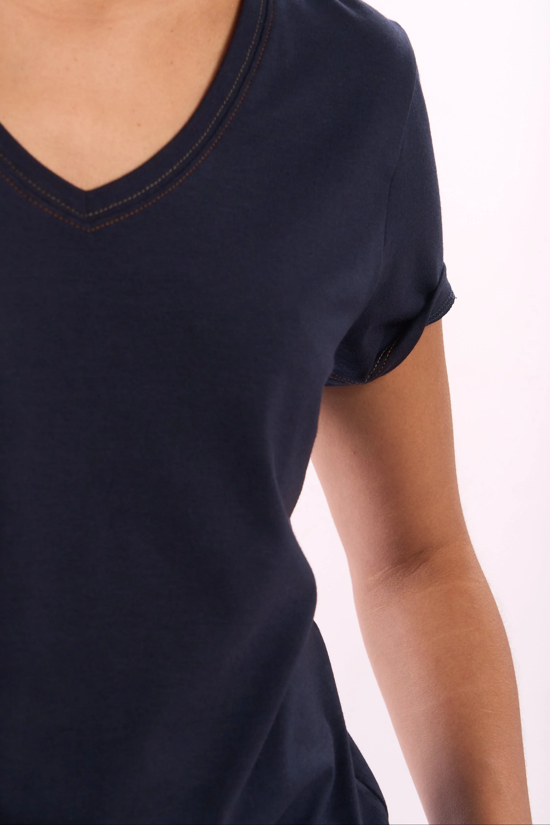 Women's V-Neck Pima Cotton T-Shirt - Image 5