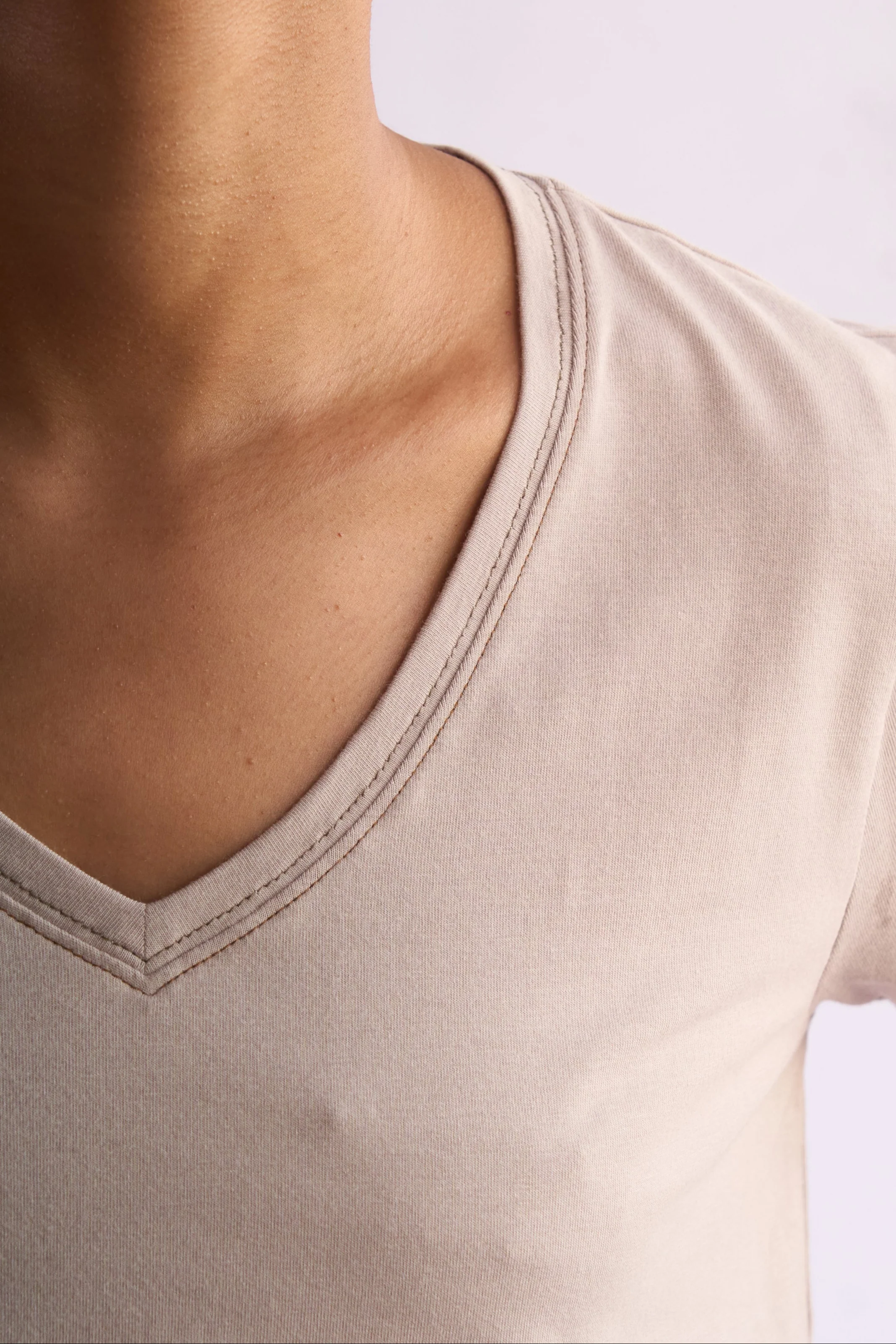 Women's V-Neck Pima Cotton T-Shirt - Image 3
