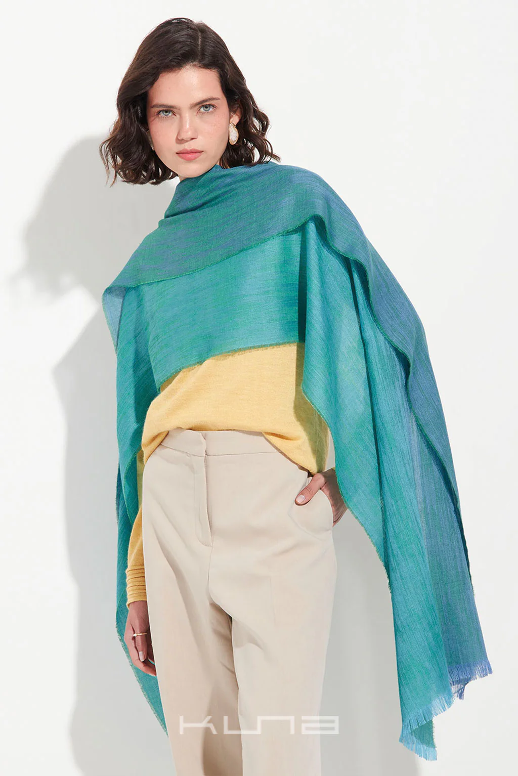 Zankov Baby Alpaca & Silk Wrap/Scarf - Image 2